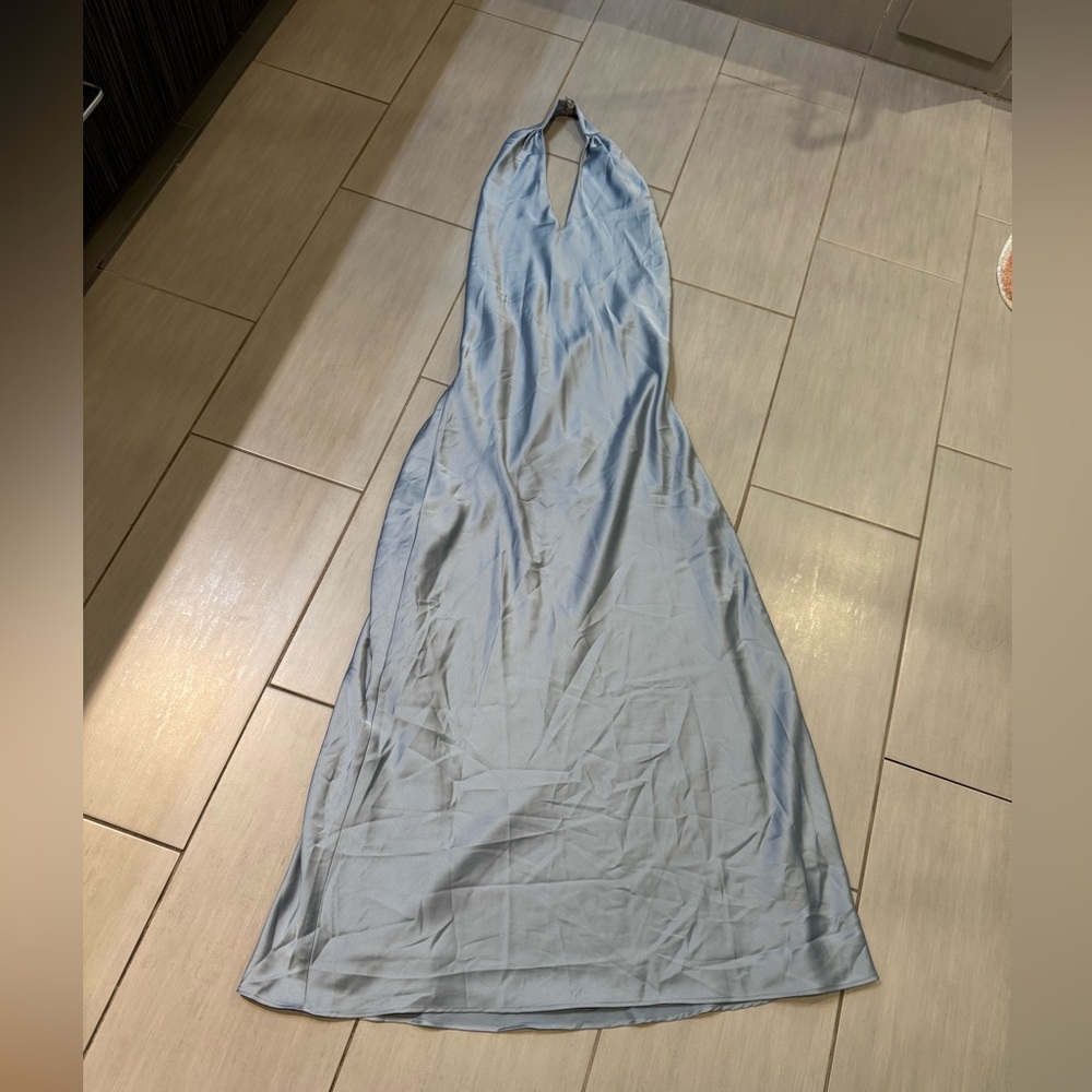 NWT Show Me Your Mumu Halter Maxi Dress in Light Blue | Size Small